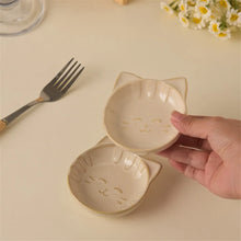 Load image into Gallery viewer, Ceramic Cat Soy Sauce Dish Set | Dipping Seasoning Small Bowl - 2 Pc