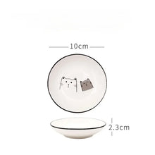 Load image into Gallery viewer, Cute Cat Soy Sauce Dish | Japanese Small Ceramic Seasoning Bowl - 1 Pc