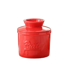 Load image into Gallery viewer, Cute Red French Butter Crock | Glossy Dish Bell Crock - 1 Set