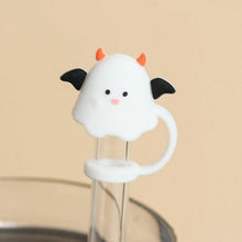 Load image into Gallery viewer, Cute Spooky Stanley Straw Covers | Silicone Halloween Caps - 1 Pc