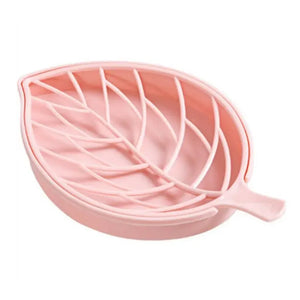 Leaf Soap Saver | Pink Green Bar Soap Holder Tray Rack - 1 Pc