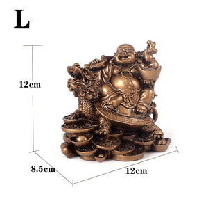 Buddha on Dragon Figurine Statue | Fortune Lunar New Year Gifts 2025 - 1 Pc