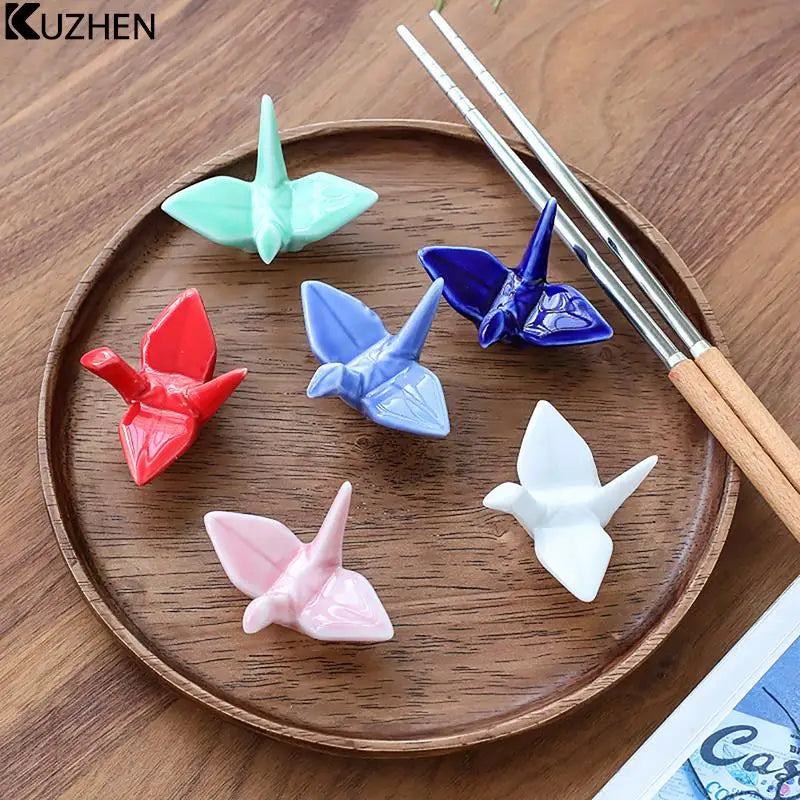 Chopsticks Cute Japanese Ceramic Decorative Chopsticks Holder Rack Spoon Fork Re