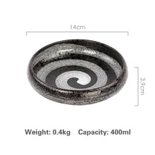 Load image into Gallery viewer, Rustic Japanese Small Plates | Asian Ceramic Round Plate and Bowls - 1 Pc