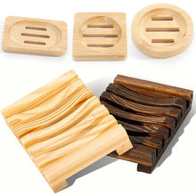 Load image into Gallery viewer, Bamboo Soap Saver | Bar Soap Holder Tray Dish with Drainage Holes - 1 Pc