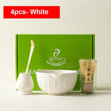 Load image into Gallery viewer, Green Speckled Matcha Set | Japanese Bowl Spout Whisk Tea Gift 4 Pc Set