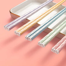 Load image into Gallery viewer, Pastel Reusable Korean Floral Chopsticks | Cute Color Kawaii Aesthetic - 5 Pair Set