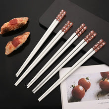 Load image into Gallery viewer, Green Sakura Chopsticks | Japanese Cherry Blossom Luxury - 5 Pair Set
