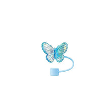 Load image into Gallery viewer, Cute Butterfly Straw Toppers | Silicone Stanley Cover Cap - 1 Pc