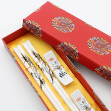 Load image into Gallery viewer, Bright Painted Ceramic Luxury Chinese Chopsticks with Gift Box - 1 Set