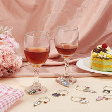 Load image into Gallery viewer, Cute Cat Wine Glass Charms | Cup Rings Drink Markers - 12 Pc Set