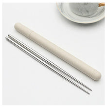 Load image into Gallery viewer, Small Tube Travel Chopsticks | Stainless Steel Portable Chopstick with Case - 1 Pair