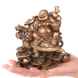 Buddha on Dragon Figurine Statue | Fortune Lunar New Year Gifts 2025 - 1 Pc