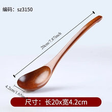 Load image into Gallery viewer, Small Wooden Asian Soup Spoons | Chinese Noodle Rice Utensils - 1/2/3 Pc Sets