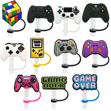 Load image into Gallery viewer, Controller Gamer Straw Toppers | Stanley Cup Covers Silicone - 1 Pc