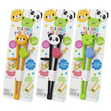Load image into Gallery viewer, Cartoon Animal Training Chopsticks For Children | Cute Bear Panda Frog - 2 Pc Set