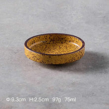 Load image into Gallery viewer, Retro Ceramic Sauce Dish | Round Dipping Bowl for Seasoning - 1 Pc