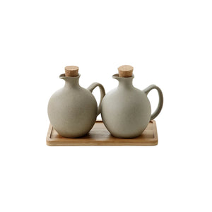 Large Oil Vinegar Soy Sauce Bottle & Dispenser Jug Ceramic Set