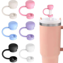 Load image into Gallery viewer, Reusable Silicone Straw Toppers &amp; Covers | Stanley Cup Cap - 1 Pc