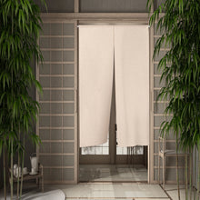 Load image into Gallery viewer, Beige Noren Curtain | Minimalist Solid Japanese Door Linen Curtains - 1 Pc