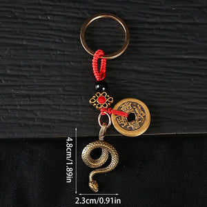 2025 Year Of Chinese Snake | Lucky Pendant Keychain Lunar New Year Gift - 1 Pc