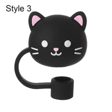 Load image into Gallery viewer, Cute Cat &amp; Paw Silicone Straw Toppers | Reusable Cup Covers - 1 Pc