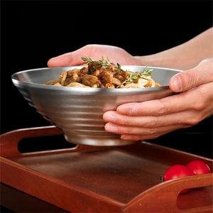 Stainless Steel Ramen Bowl | Large Japanese Soup Double Layer Bowls - 1 Pc