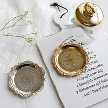 Load image into Gallery viewer, Silver &amp; Gold Small Trinket Dish | Jewelry Tray Plate - 1 Pc