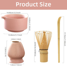 Load image into Gallery viewer, Japanese Matcha Whisk Stand Chawan Bowl Bamboo Whisk Set - 4 Pc