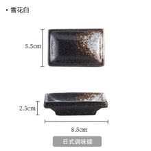 Load image into Gallery viewer, Japanese Soy Sauce Plates | Rectangle Ceramic Sauce Dish for Dipping - 1 Pc