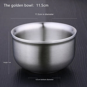 Metal Kobachi Small Bowl | Double Anti-Scalding 304 Stainless Steel Container - 1 Pc