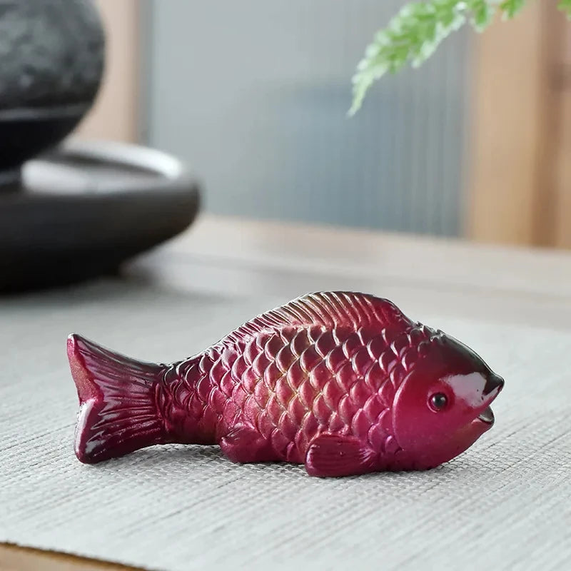 Koi Fish Color Changing Tea Pet | Chinese Gongfu Resin Figurine - 1 Pc