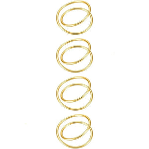 Exquisite Gold Napkin Rings | Metal Bands for Wedding Party Dinner