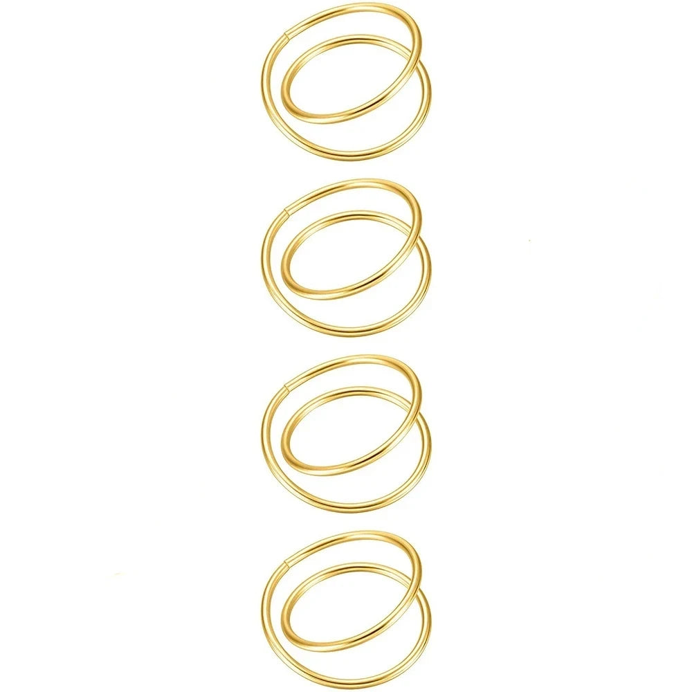 Exquisite Gold Napkin Rings | Metal Bands for Wedding Party Dinner