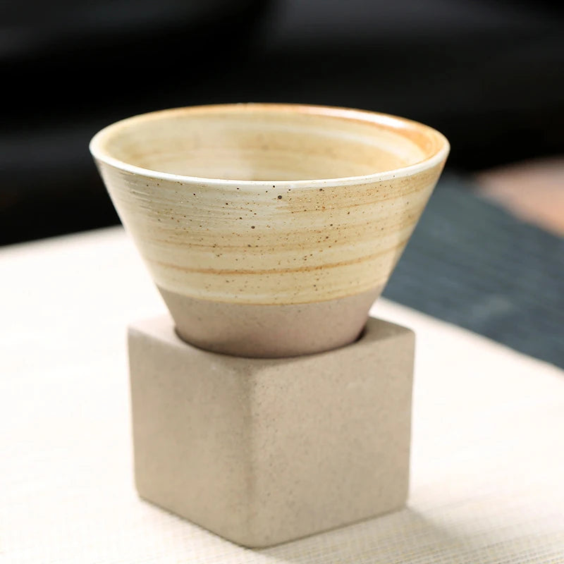 Contemporary Demitasse Cups with Holder | Vintage Japanese Espresso Cup - 1 Set
