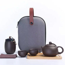 Load image into Gallery viewer, Authentic Clay Chinese Tea Set | Portable Travel Traditional Gongfu - 1 Set