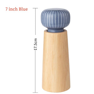 Modern Blue & White Ceramic Salt and Pepper Grinder  - 1 Pc