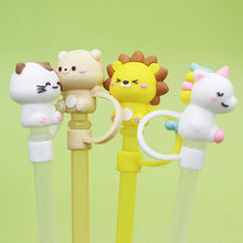 Load image into Gallery viewer, Cute Animal Straw Toppers | Silicone Cup Covers - 1 Pc