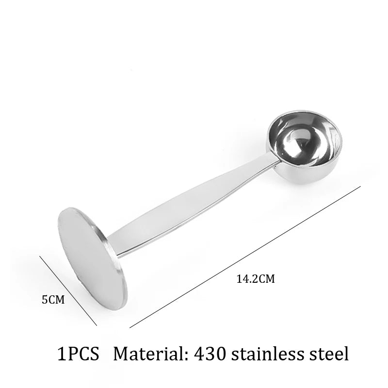 Metal Coffee Scoop and Press | Stainless Steel Ground Powder Press - 1 Pc