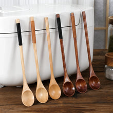 Load image into Gallery viewer, Japanese Wooden Honey Spoon | Long Handle Stick Tea Mixer - 1 Pc