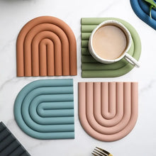 Load image into Gallery viewer, Minimalist Arch Cute Coasters | Large Silicone Table Mat for Drinks - 1 Pc