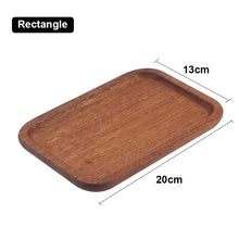 Load image into Gallery viewer, Small Walnut Wooden Serving Tray | Cute Wood Platters for Tea Food - 1 Pc