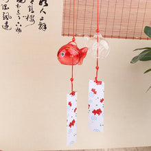 Load image into Gallery viewer, Red Fish Japanese Wind Chimes | Furin Glass Bell Hanging Decor - 1 Pc