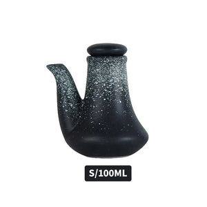 Japanese Ceramic Oil Soy Sauce Bottle & Refillable Dispenser - 1 Pc