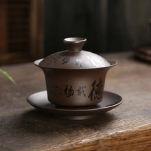 Load image into Gallery viewer, Yixing Gaiwan Tea Set | Purple Clay Handmade Chinese Teapot