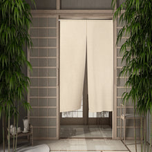 Load image into Gallery viewer, Beige Noren Curtain | Minimalist Solid Japanese Door Linen Curtains - 1 Pc