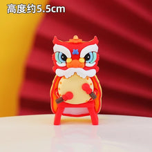 Load image into Gallery viewer, Retro Chinese Wedding Cake Topper | Lion Dance Decoration - 1 Pc