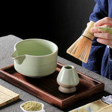 Load image into Gallery viewer, White Matcha Set with Spout | Japanese Tea Gift Set with Whisk and Scoop - 4 Pc