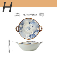 Load image into Gallery viewer, Rustic Japanese Ramen Bowl with Handles | Ceramic Donburi Rice Noodle Bowls - 1 Pc