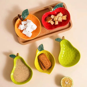 Fruit Shape Sauce Dish | Soy Ceramic Seasoning Dipping Bowl - 1 Pc